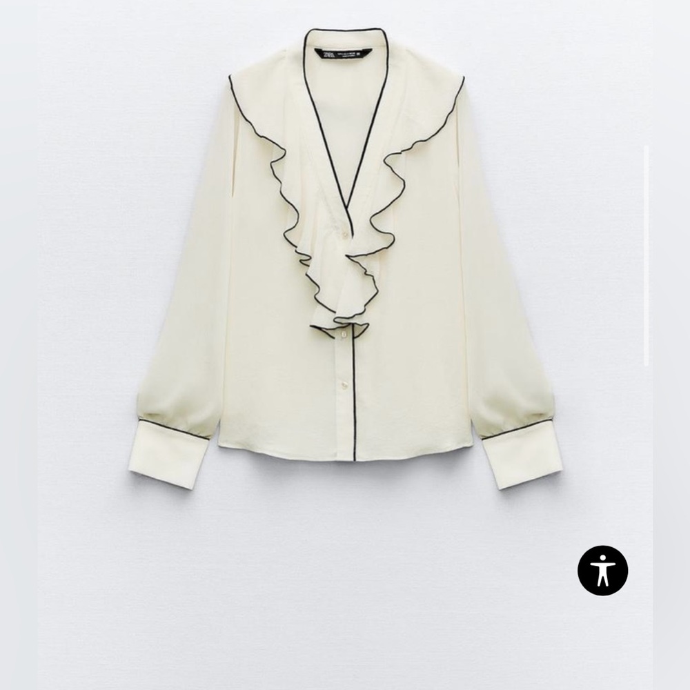 Zara Ruffle Shirt - Picture 2 of 6